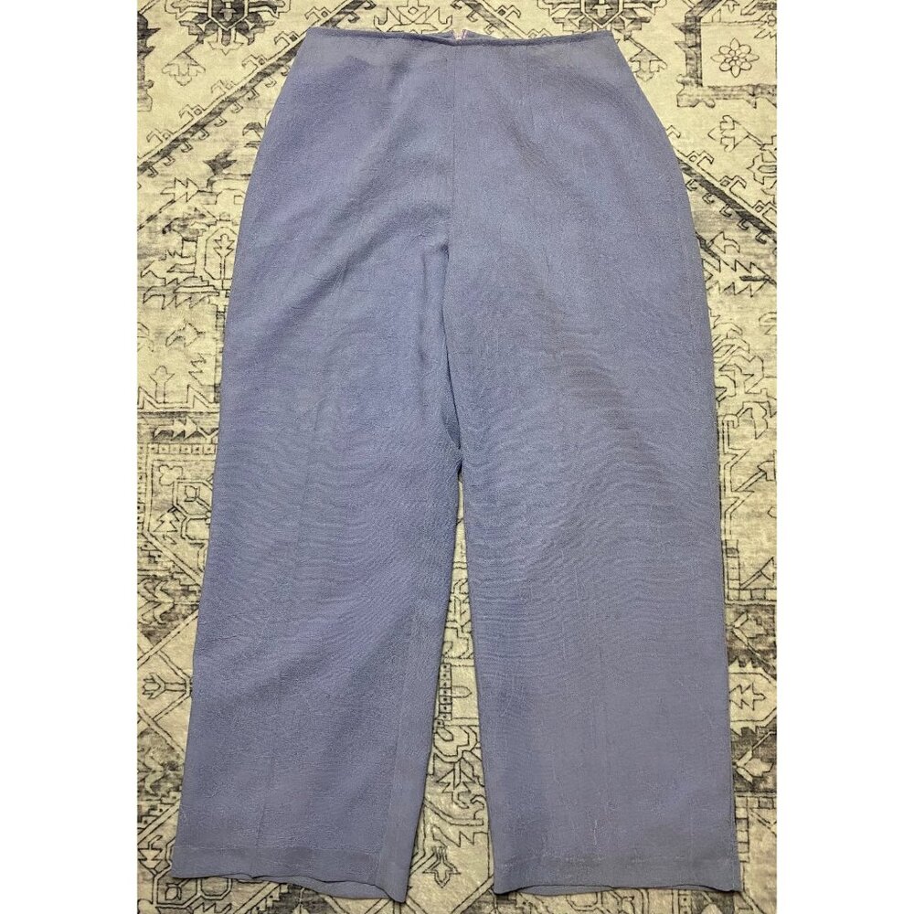 Vtg Soft Works Montreal Womens 8 Dress Pants Lavender Purple Textured Lined Zip